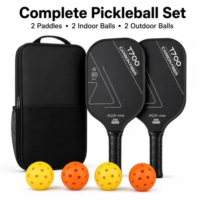 Premium T700 Raw Carbon Fiber Pickleball Paddle - Cold Pressed OEM Single Paddle or 2-Paddle Set